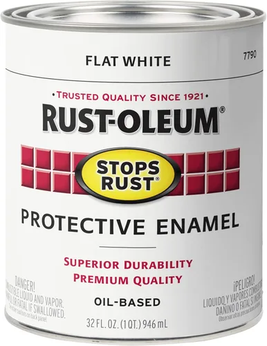 Vista 15 de Rust-Oleum 7776502-2PK - Pintura antióxido para aplicación con brocha, cuarto de galón, negro plano (paquete de 2)