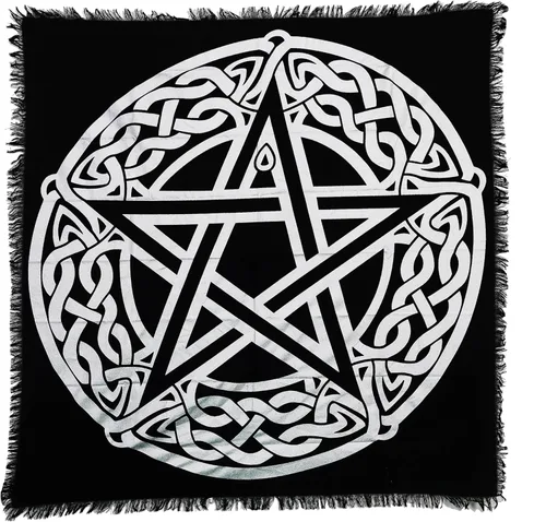 Vista 17 de Indian Consigners Paño de Altar A-Z Péndulo de Hechicería Pentagrama Alter Tarot Spread Wiccano Cuadrado Paño de Mesa Sagrado Paño Espiritual