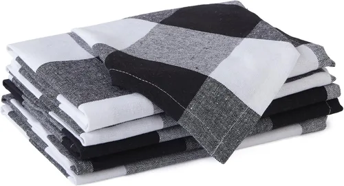 Vista 18 de Encasa XO Juego de 12 servilletas de tela de cóctel Servilletas de mesa de algodón puro Tamaño (9 x 9 pulgadas) Coral Solid Lavable a máquina