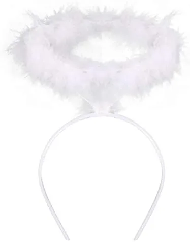 Vista 3 de Alas de ángel y halo para niños y niñas, disfraz de ángel para adultos, alas de ángel blancas para mujeres, color negro