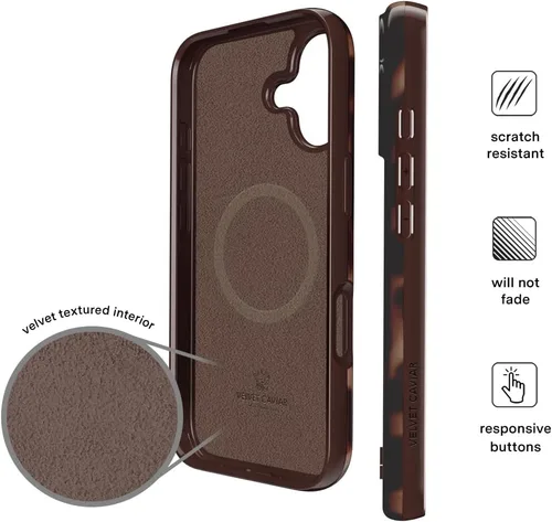 Vista 1250 de VELVET CAVIAR Funda para iPhone 15, compatible con MagSafe, probada contra caídas de 10 pies, fundas protectoras de diseño, leopardo color rosa