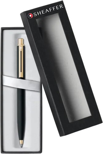 Vista 2 de Sheaffer Sentinel – Bolígrafo Negro Mate, tapa & Barrel, Oro Tono recortar, (e232751)