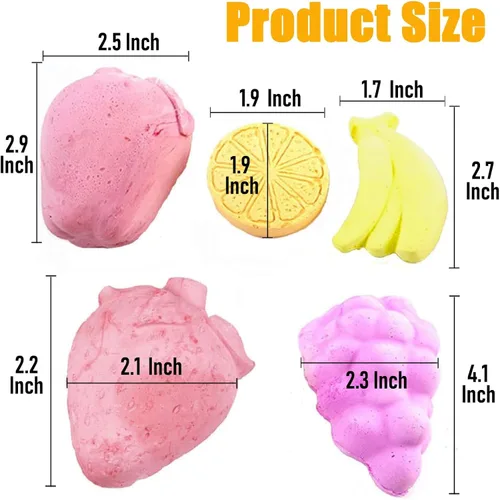 Vista 5 de Hamiledyi 5 piezas de bloques de lava de chinchilla en forma de fruta, conejo, juguetes para masticar, dientes de lava de conejo, piedra cuadrada