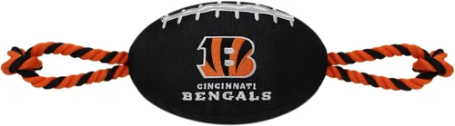 Vista 14 de Juguetes de fútbol NFL Arizona Cardinals para perros de Pets First, materiales de nylon de alta calidad, fuertes cuerdas de tracción, silbato