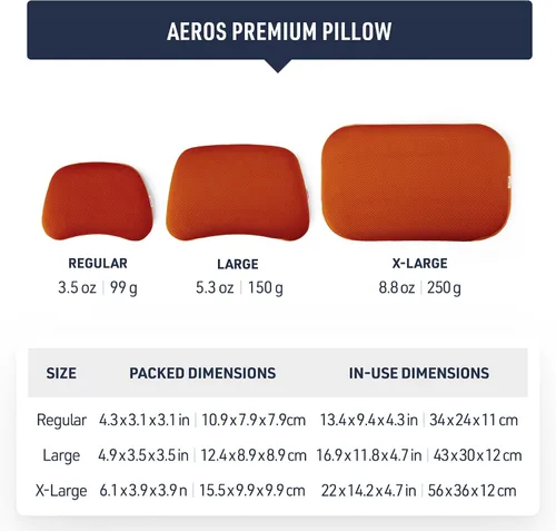 Vista 6 de Sea to Summit Aeros Premium - Almohada inflable de viaje, regular, repollo