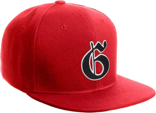 Vista 4 de Daxton Gorra clásica con visera de billete plano con letras del alfabeto inglés antiguo de la A a la Z