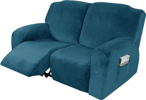 Vista 41 de IMYOGI Fundas para sofá de alta elasticidad de terciopelo para sofá reclinable de 1, 2 y 3 plazas, protector de muebles con parte inferior elástica