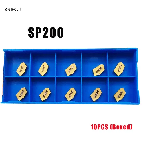 Vista 6 de GBJ 10 piezas SP200 GTN-2 ranurado de corte de insertos de carburo para SPB26-2 SPB32-2 Hoja ranurado herramienta de ranurado herramienta de placa