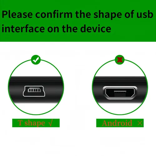 Vista 2 de 3M USB A a Mini B Cable USB de 90 grados en ángulo izquierdo de sincronización de datos con 5 clips de cableado para Nextbase Dash Cam Car
