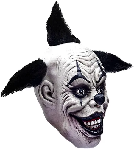 Vista 2 de Máscara de payaso demonio aterrador máscara de payaso malvado máscara espeluznante de Halloween para adultos, disfraz de látex para cosplay