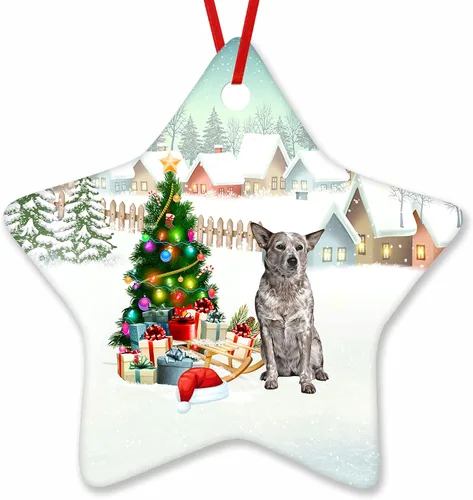 Vista 141 de Prezzy Airedale Terrier - Adorno para decoración de árbol de Navidad, regalos lindos para amantes de los perros, para familiares y amigos, nuevo
