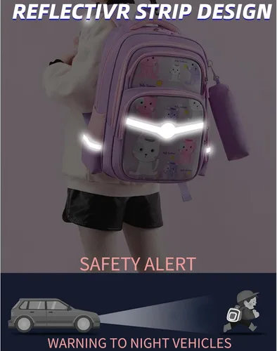 Vista 7 de Mochila Kawaii con bonitos accesorios para portátil de 14 pulgadas, mochila de viaje casual, bolsa estética para regalo de nuevo semestre, 01-rosa