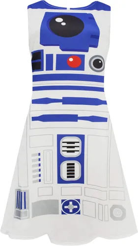 Vista 4 de STAR WARS R2D2 Costume Dress Womens Ladies Cosplay Droid White Clothing