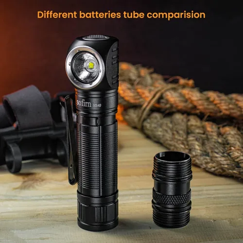 Vista 5 de sofirn Linterna frontal recargable HS40 de 2000 lúmenes, linterna de cabeza súper brillante con LED SST40 de 6500 K, resistencia al agua IPX8, tapa