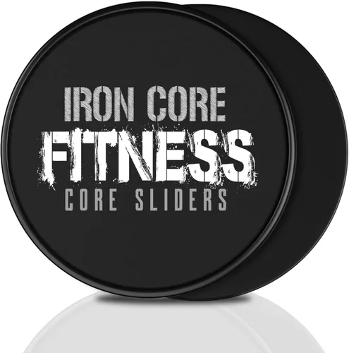 Vista 13 de Iron Core Fitness 2 discos deslizantes de doble cara, deslizadores de núcleo Ultimate Core Ab Fitness Trainer. Equipo de entrenamiento abdominal