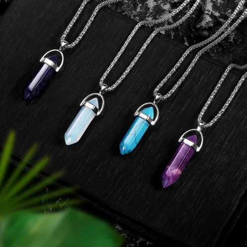 Vista 3 de 6-9 piezas de collar de cadena Egirl para hombres y hombres, cadenas Emo góticas, llave de bloqueo de declaración de 1 a 4 capas, collar