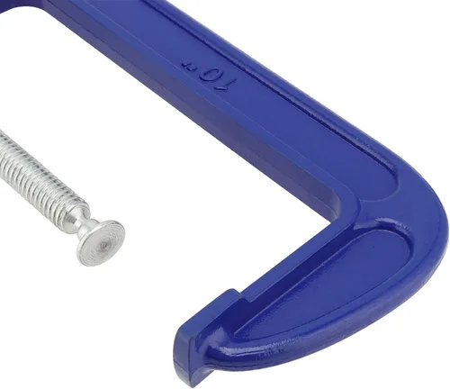 Vista 3 de KEILEOHO Juego de 3 abrazaderas C grandes de 10 pulgadas, abrazaderas C de agarre rápido, abrazadera G resistente para carpintería, color azul