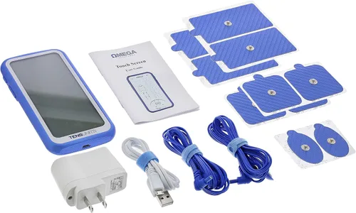 Vista 5 de Unidad Táctil Omega TENS - Unidad de estimulador muscular con pantalla táctil, 24 modos para aliviar el dolor y los músculos, masajeador de pulso