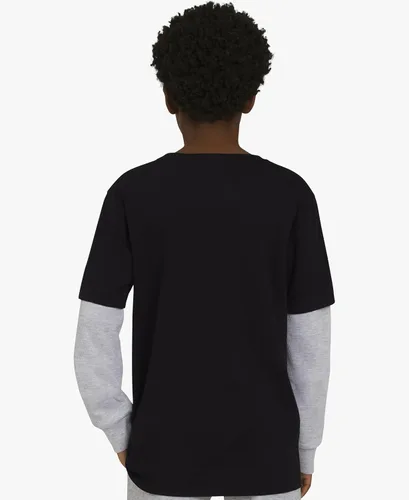 Vista 5 de Champion Camiseta Heritage para hombre, con texto en el pecho izquierdo