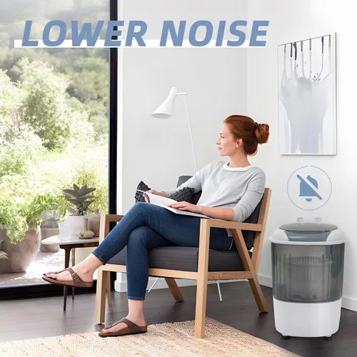 Vista 7 de Elevon Mini secadora giratoria Lavadora portátil, lavandería compacta para el hogar, apartamento, RV