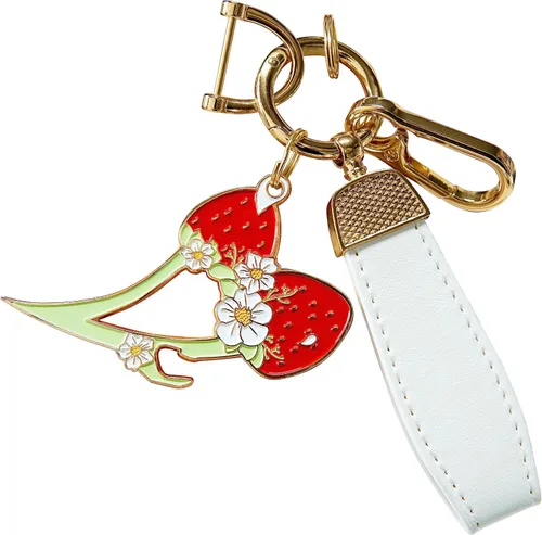Vista 7 de Llavero de seguridad para mujer, juego de accesorios de llavero de fresa de defensa personal (juego de llaveros de fresa 1), Juego de llaveros