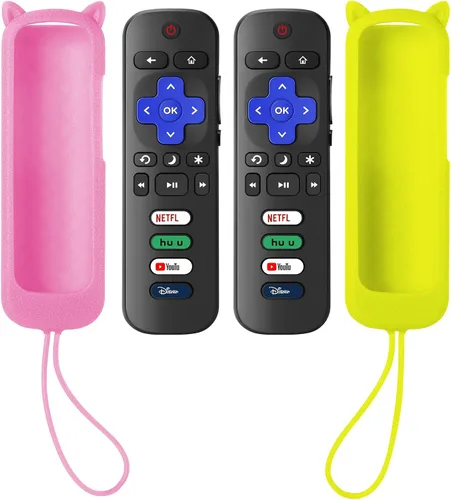 Vista 16 de Control remoto de repuesto para Roku TV con funda protectora suave, control remoto universal para TCL Roku/Hisense Roku/Onn Roku/Sharp Roku/Element