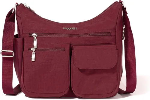 Vista 66 de Baggallini womens Everywhere Bagg Crossbody Women 11x9 Lightweight Nylon Hobo Water-resistant Travel Bag W/Rfid
