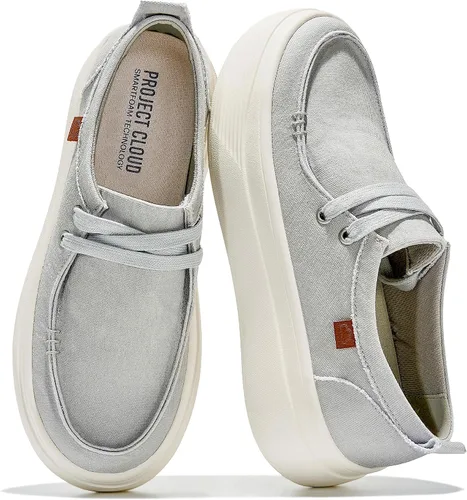 Vista 7 de Project Cloud Canvas Platform Loafers for Women Boat Shoes for Women (Dana)