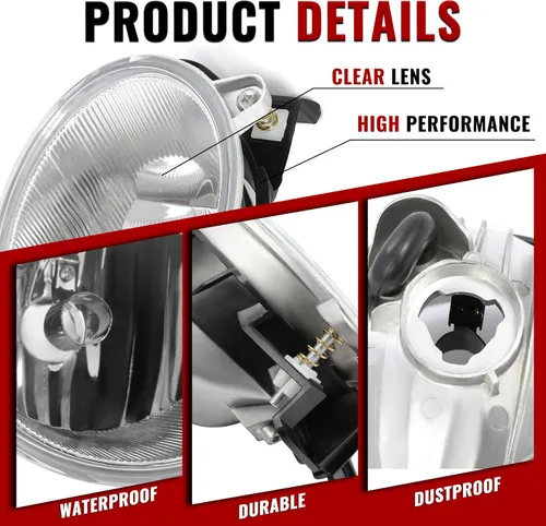 Vista 5 de Luz antiniebla HECASA compatible con Honda Pilot 2009-2011 Reemplazo para 33901SZA305 HO2595100 33951SZA305 HO2594100 Luz antiniebla de conducción