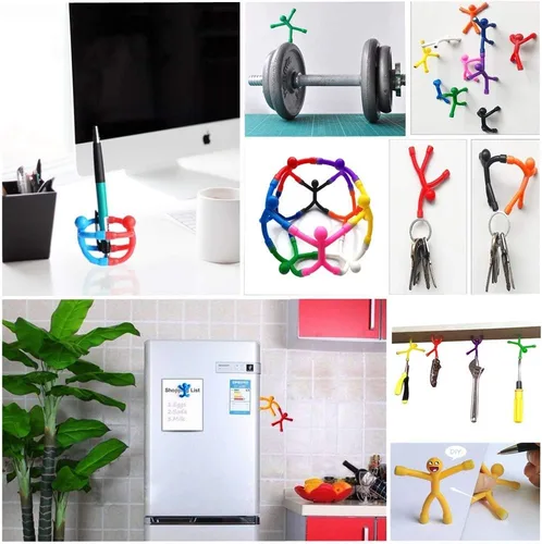 Vista 6 de Imanes para refrigerador, 10 piezas de imanes flexibles para nevera, imanes de goma para refrigerador + 100 hojas/bloc de notas autoadhesivas