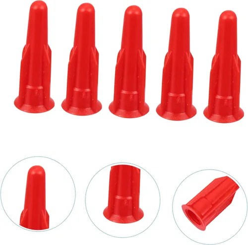 Vista 8 de Uonlytech 20 piezas Funda protectora de silicona removedor de calafateo tapas de botella de silicona Accesorios rojos Herramienta de acabado