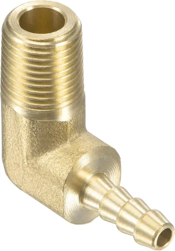 Vista 10 de M METERXITY Accesorios de púas de manguera de latón - Codo de 90 grados Conector de tubo de latón de 1/4 de pulgada Aplicar al gas de agua