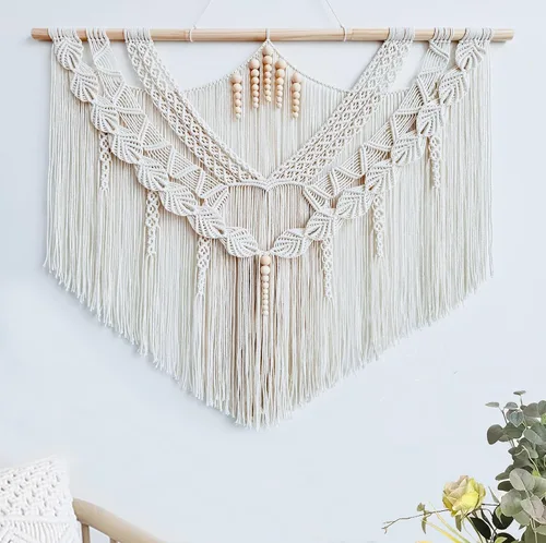 Vista 12 de Achart Colgante de Macramé para Pared Grande- Decoración de Pared Boho- Arte de Pared Grande- Decoración de Pared para Sala de Estar- Tapiz