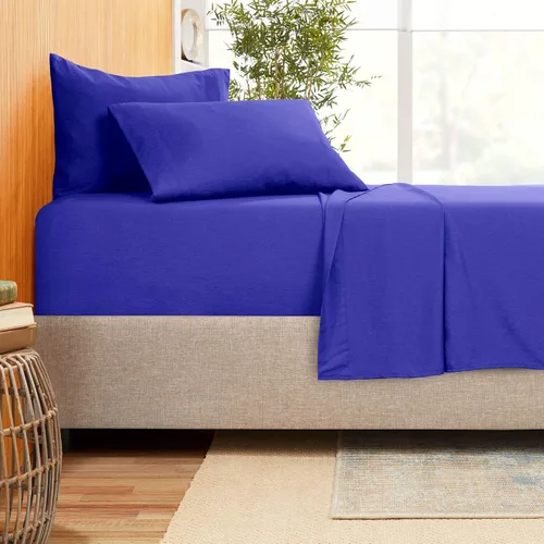 Vista 18 de Juego de ropa de cama de 800 hilos de 4 piezas, 100% algodón egipcio, sábana bajera de algodón de fibra larga, se adapta a colchones de hasta 12