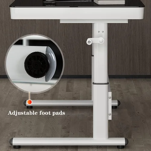 Vista 3 de Escritorio para computadora de estudio, mesa de elevación de pie para oficina, escritorio de computadora de altura ajustable, estación de trabajo