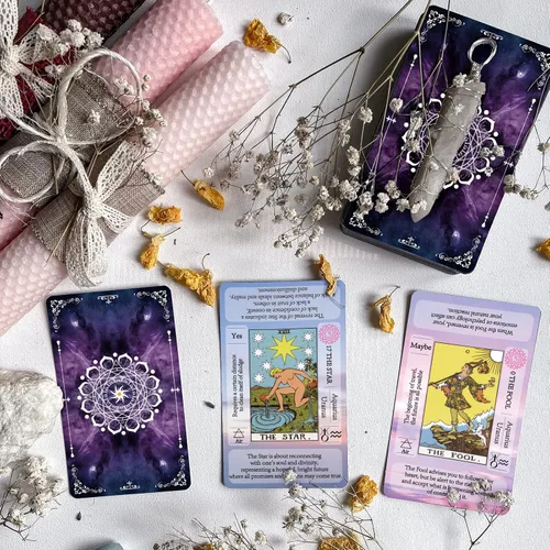 Vista 5 de IXIGER - Juego de cartas de tarot con libro guía, cartas de tarot para principiantes con significados en ellas.