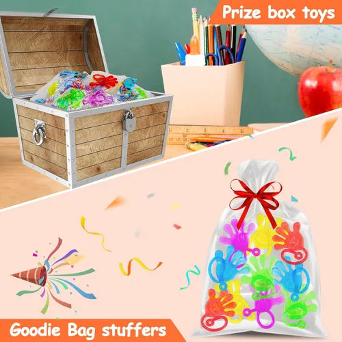 Vista 4 de 24 piezas de manos adhesivas para niños, regalos de fiesta, obsequio, relleno de huevos, relleno de bolsa de dulces, juguete de caja del tesoro