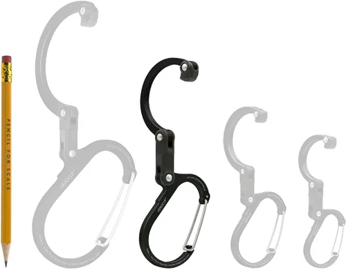Vista 4 de GEAR AID HEROCLIP 360° Swivel Carabiner Gear Clip and Hook (Medium) for Camping, Backpack, Suitcases and Garage Organization