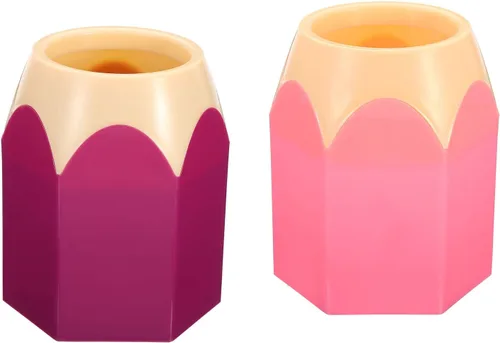 Vista 6 de PATIKIL Portalápices, paquete de 2 soportes para bolígrafos para escritorio, bonito soporte de plástico para lápices, organizador de tazas