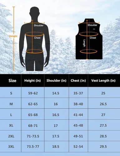 Vista 6 de Updated Lightweight Heated Vest for Men - Rechargeable Heating Vest with Large Capacity Battery Pack