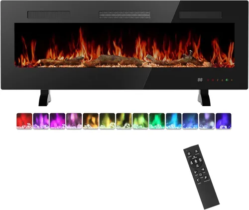 Vista 10 de [Usado] Sweetcrispy Insert de Chimenea Eléctrica de 36", Chimenea Empotrada y Montada en la Pared, Calentador de Chimenea Independiente de 1500W