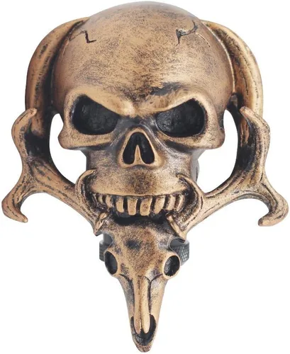 Vista 3 de Sakali Specail - Calavera con barba para palanca de cambios de coche, ajuste universal para la mayoría de transmisiones manuales o transmisión Beige