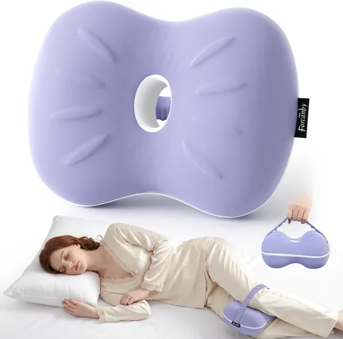 Vista 11 de Almohada de rodilla para personas que duermen de lado, almohada suave de alineación de la columna vertebral, almohadas de rodilla de espuma