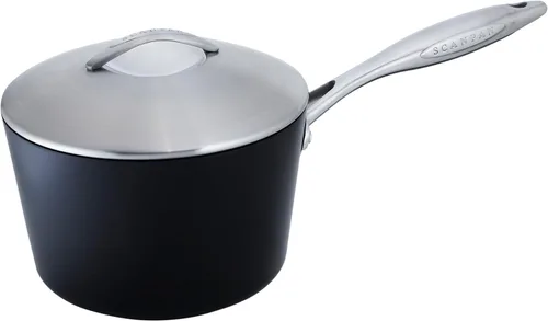 Vista 6 de Scanpan Cacerola antiadherente profesional de 1 1/4 cuartos de galón con tapa, compatible con todas las estufas, lista para inducción, apta