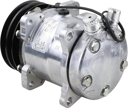 Vista 6 de Compresor universal del A/C con 2PK embrague SD 507 estilo 5H11 R134a V correa 12V