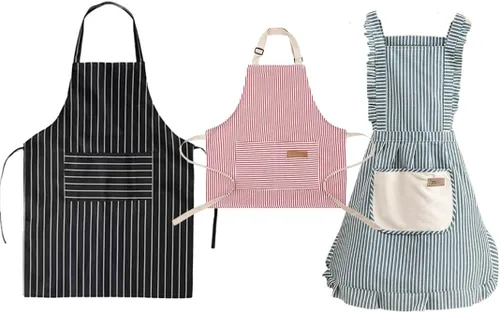Vista 10 de Delantal para padres e hijos, delantales para mujeres con bolsillos, delantales ajustables para niños y niñas, regalos de cocina para mujeres