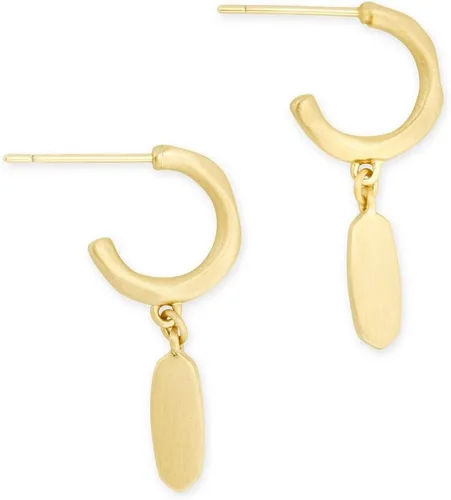 Vista 2 de Kendra Scott Pendientes Huggie de helecho para mujer, joyería de moda