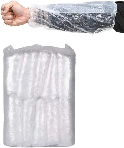 Vista 7 de Fundas desechables para brazos, 100 fundas impermeables de polietileno