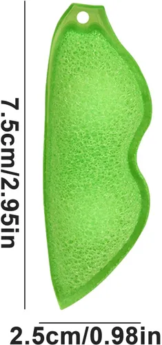 Vista 2 de Fhavent Esponja de limpieza de botellas, esponja de limpieza de botellas en forma de frijoles, esponja de limpieza de botellas reutilizable, esponja