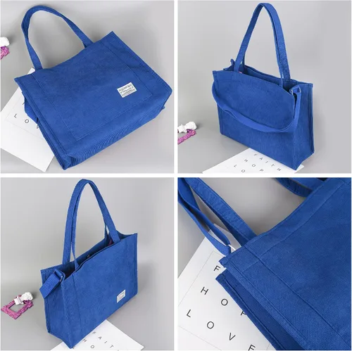 Vista 3 de Valleycomfy Bolso de mano de pana para mujer, bolso cruzado de viaje, bolso de hombro para mujer, bolsos de trabajo, bolso de mano para uso diario